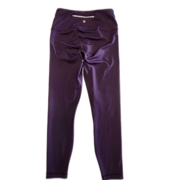 90 Degree By Reflex Ankle Length Deep Purple Athletic Leggings, Small - Picture 3 of 5